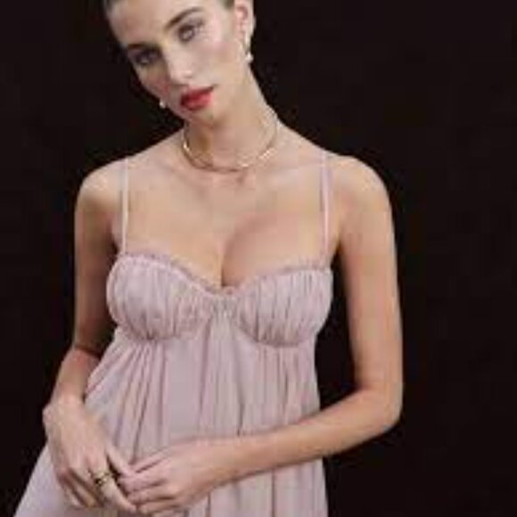 Reformation Cebba Dress - Pink/ Dusty Rose - Picture 4 of 7